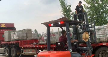 淮南 黄金麻冰裂纹，地铺石装车