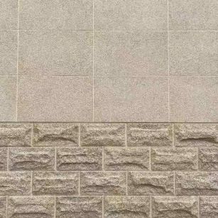 淮南 黄金麻自然面蘑菇石配荔枝面干挂