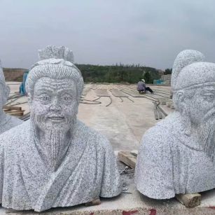 淮南 白麻花岗岩石材人物立体雕刻