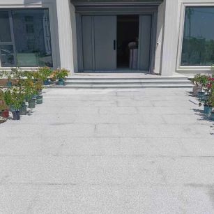 淮南 芝麻白花岗岩地铺石地面铺装