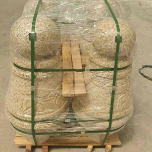 淮南 黄金麻异形定制雕花——棒棒糖挡车柱