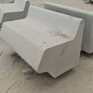 淮南 芝麻白花岗岩异形坐凳，石凳