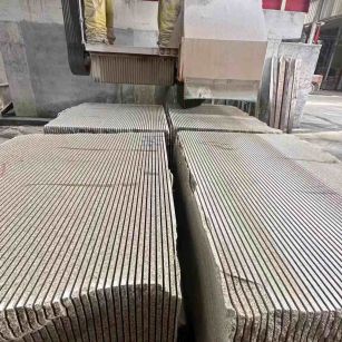 淮南 车间生产日常，黄金麻白麻花岗岩