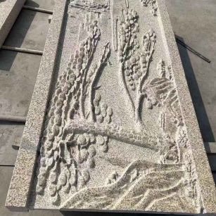 淮南 黄金麻雕刻板浮雕迎客松