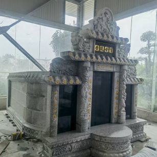 淮南 芝麻白墓碑效果展示图