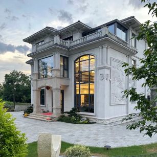 淮南 白麻花岗岩私人别墅干挂石材豪华定制