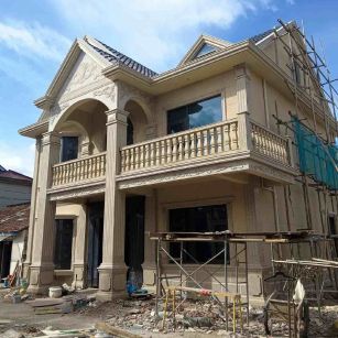 淮南 黄金麻花岗岩石材私人别墅雕花门楼柱阳台栏杆