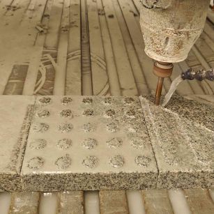 淮南 芝麻白花岗岩石材盲人石、盲道石、盲点石