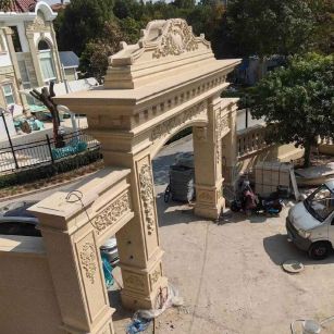 淮南 黄金麻荔枝面花岗岩别墅门楼