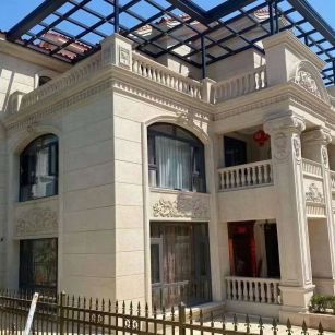 淮南 黄金麻花岗岩荔枝面别墅外墙干挂