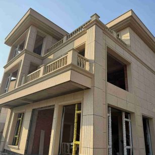 淮南 黄金麻花岗岩石材荔枝面外墙干挂效果展示