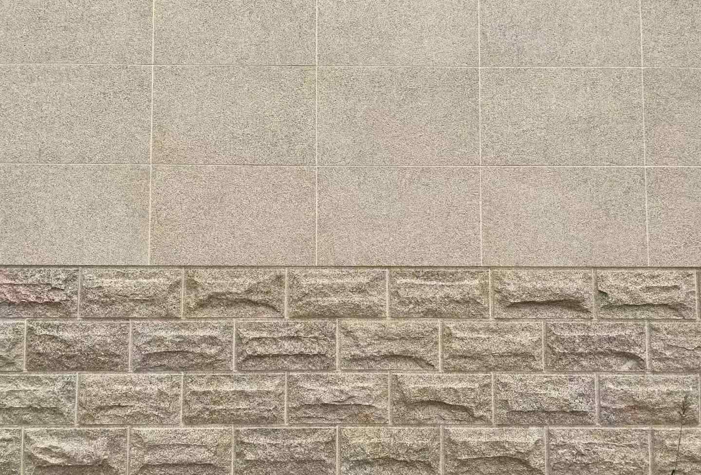 淮南 黄金麻自然面蘑菇石配荔枝面干挂