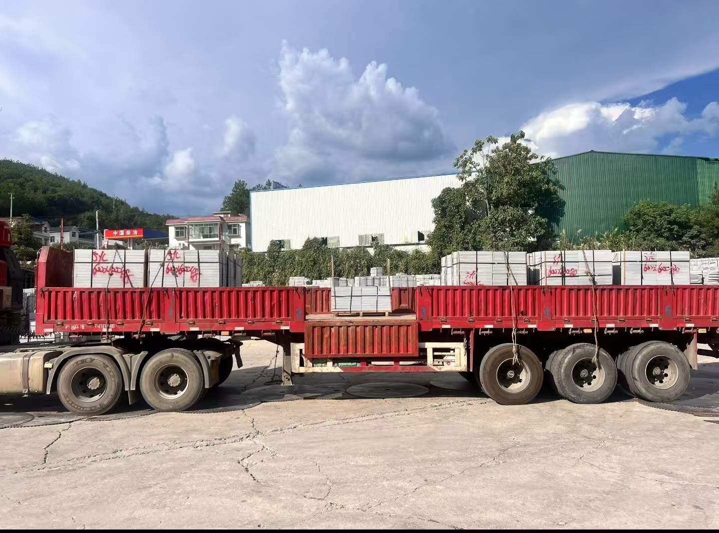 淮南 芝麻灰花岗岩地铺石出货日常