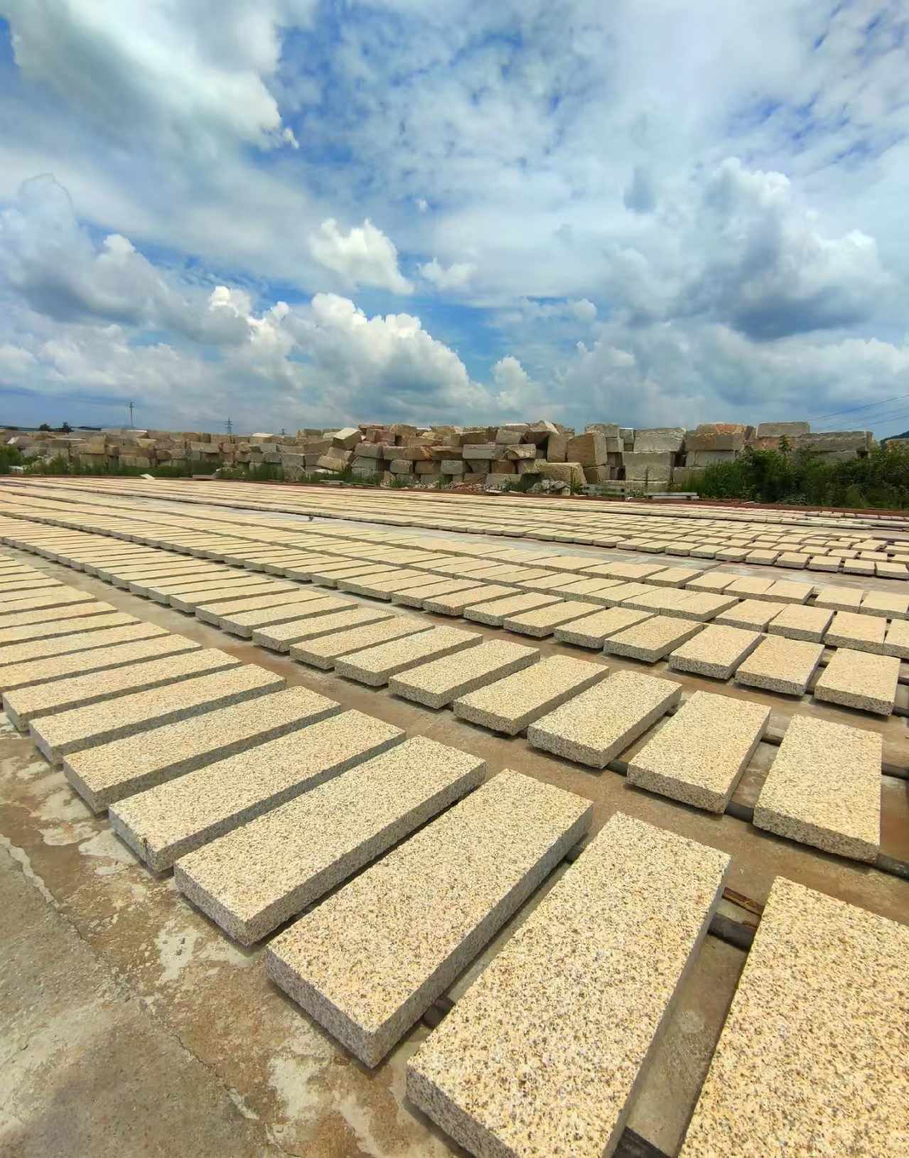 淮南 黄金麻荔枝面花岗岩石材地铺石防护中