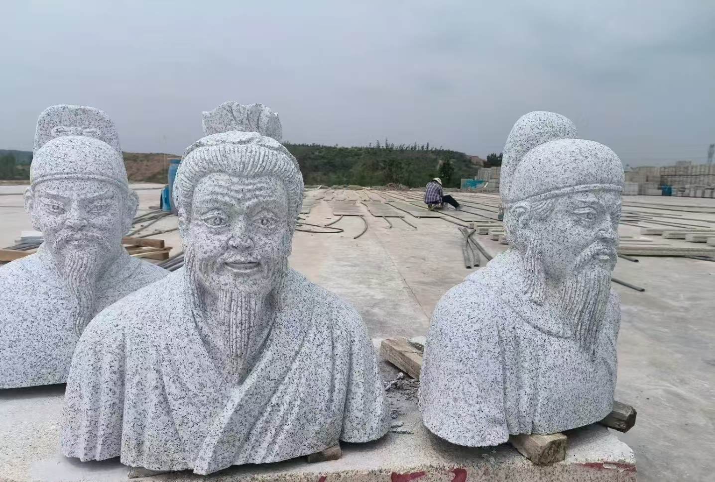 淮南 白麻花岗岩石材人物立体雕刻