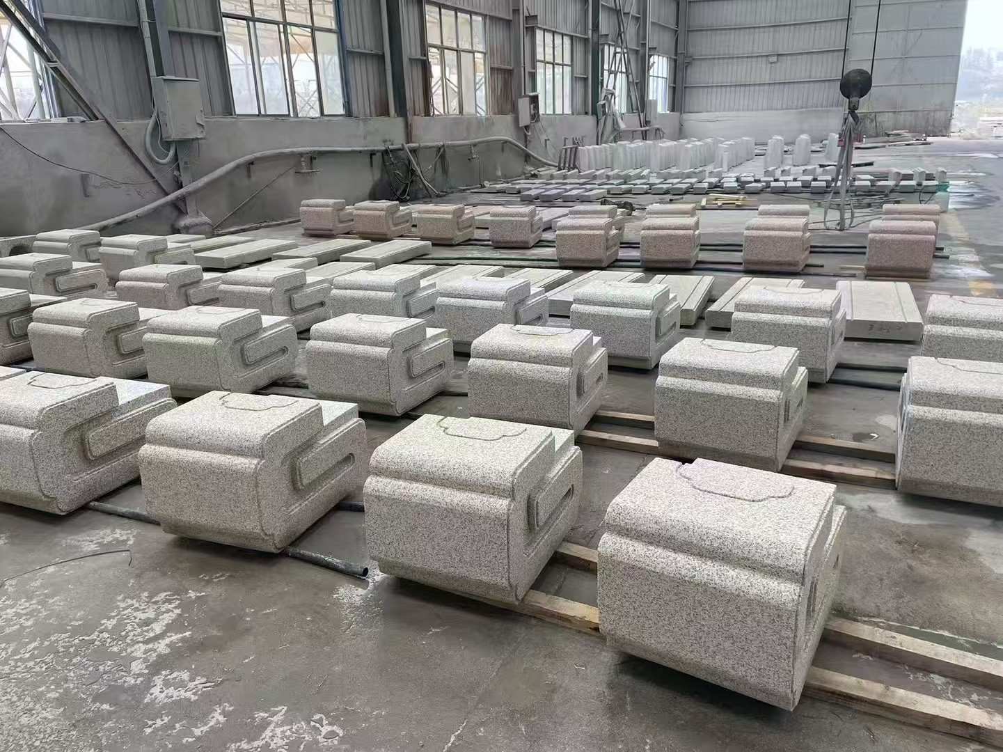 淮南 白麻花岗岩异形加工-石凳，坐凳