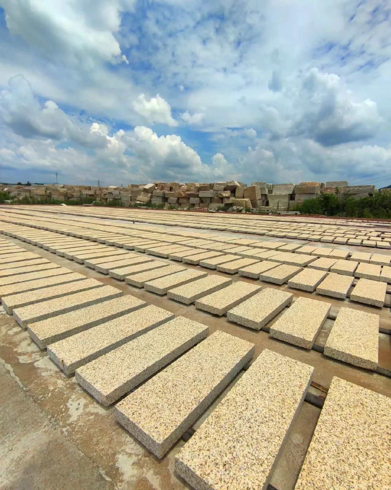 淮南 黄金麻花岗岩荔枝面地铺石防护中