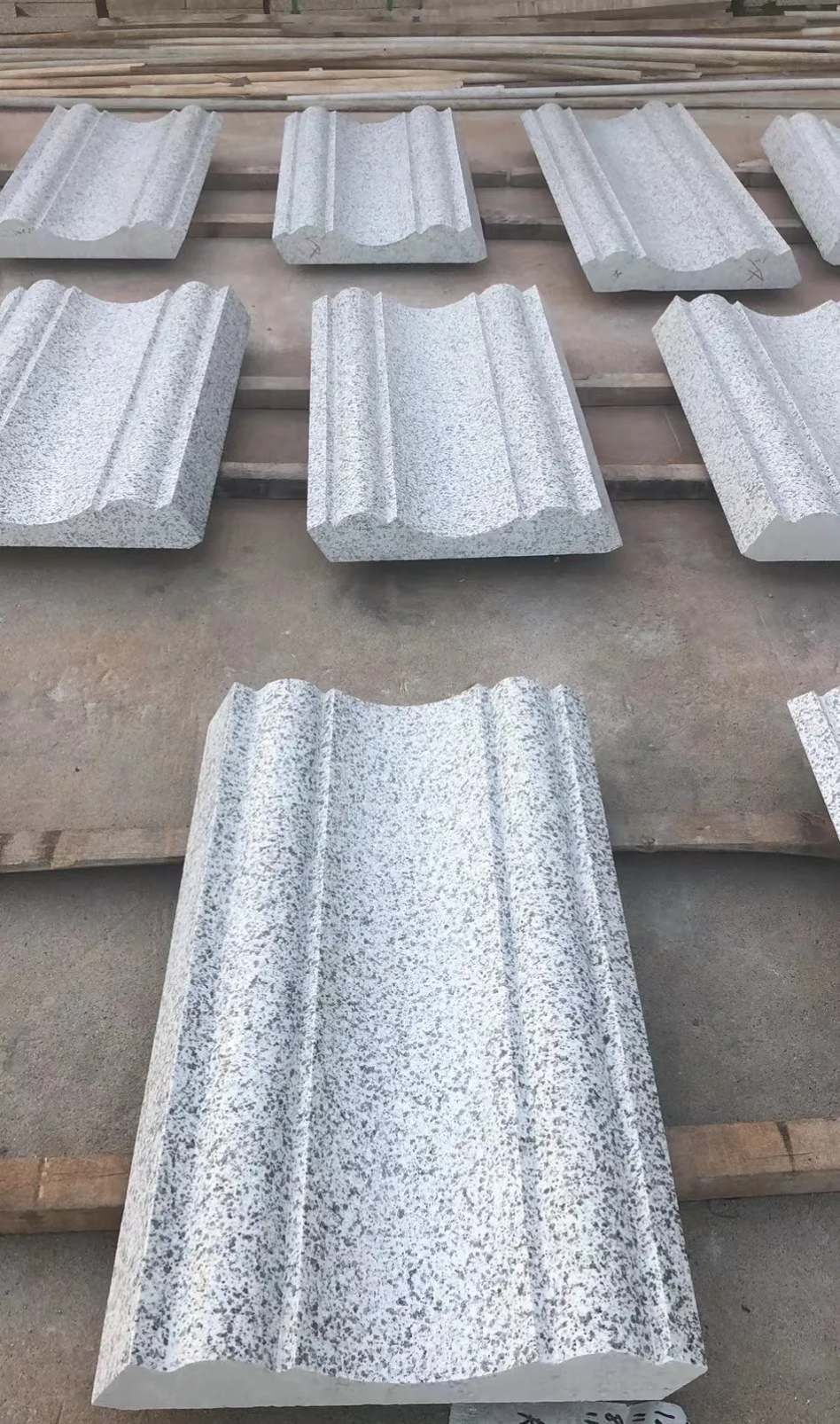 淮南 白麻花岗岩光面别墅线条