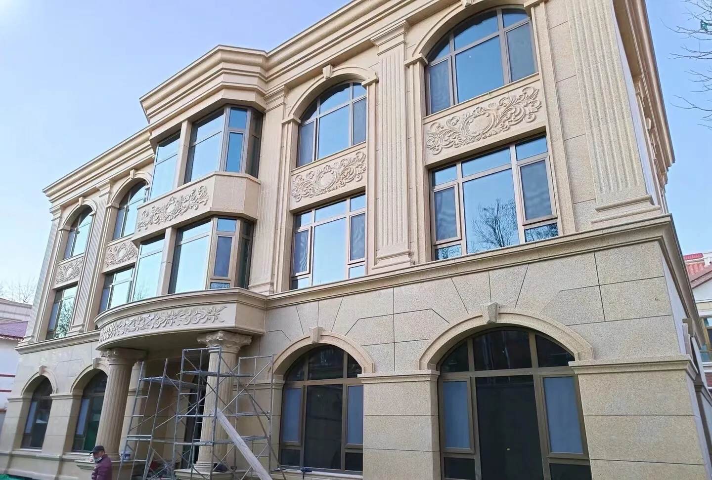 淮南 黄金麻花岗岩别墅外墙干挂